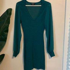 BeBe evergreen midi dress